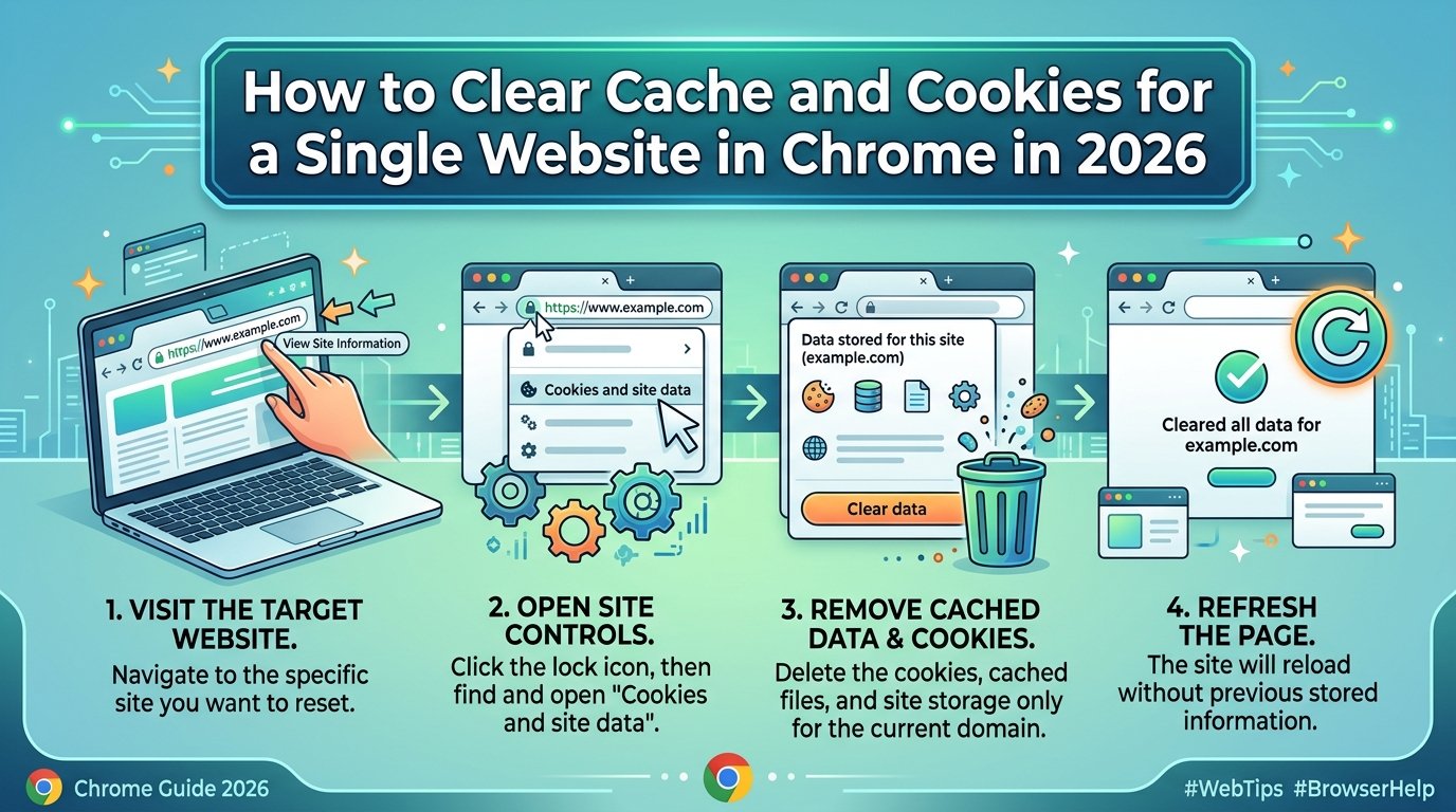 How to Clear Cache and Cookies for a Single Website in Chrome in 2026
